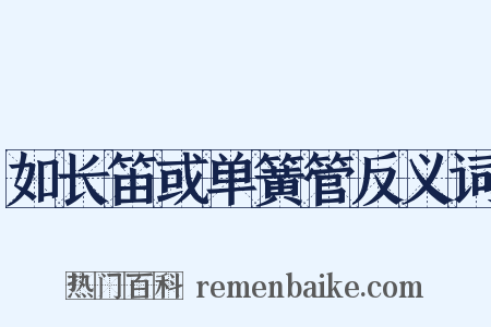 如长笛或单簧管反义词是什么意思的图片